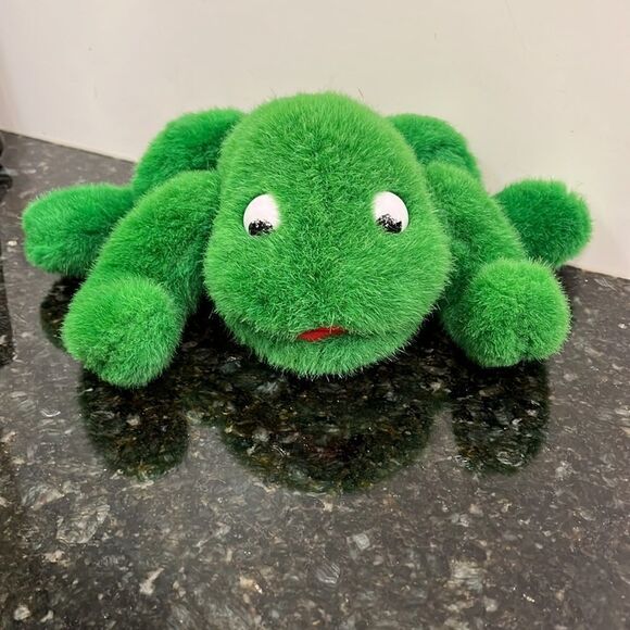GANZ Plush Green Frog 9" -Heritage Collection-Fully Jointed-1991 - Picture 2 of 7